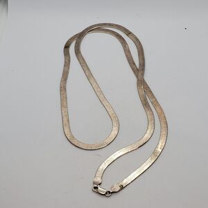 Sterling Silver 30" Herringbone Necklace